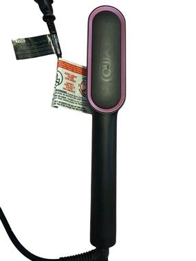 TYMO Hair Straightening Brush Black Pink | Ionic Heated Straightener Comb